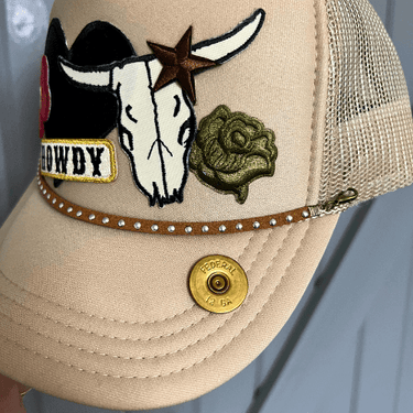 Studded Leather Hat Chain - Cowgirl Charm