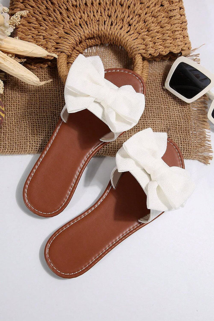 Sweet Southern Steps White Bow Sandals - Cowgirl Charm