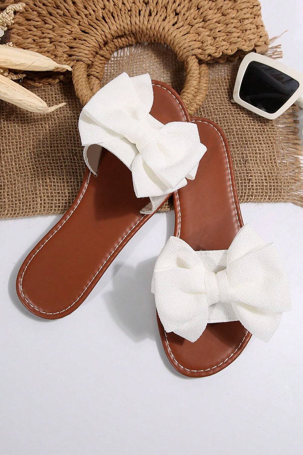 Sweet Southern Steps White Bow Sandals - Cowgirl Charm