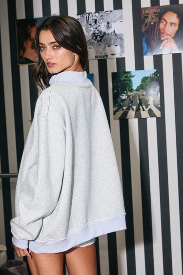'Tennessee' Embroidery Mock Neck Sweatshirt - Cowgirl Charm