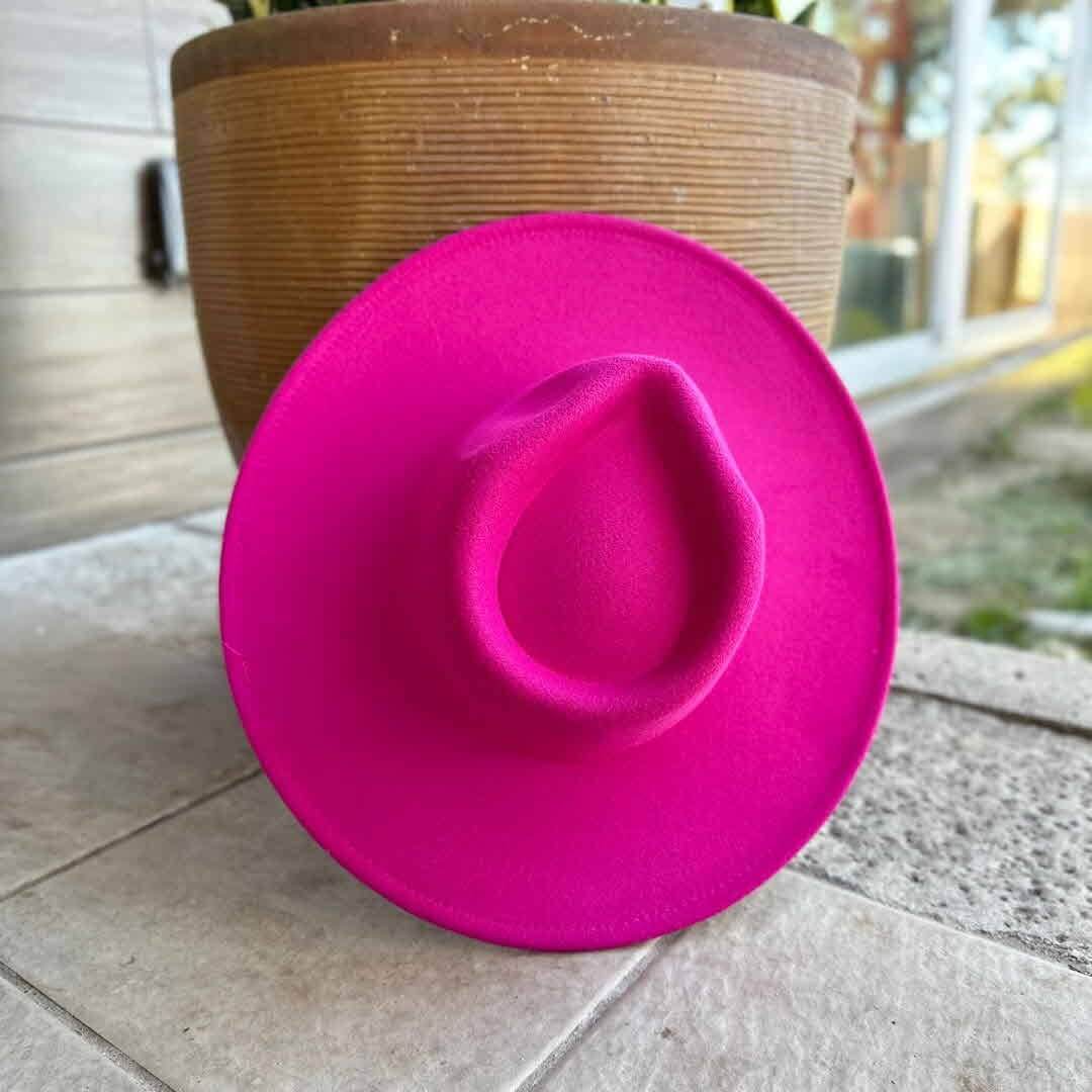 Vegan Felt Rancher Hat by Queens INC in various colors, featuring a classic wide brim and stylish rancher design.