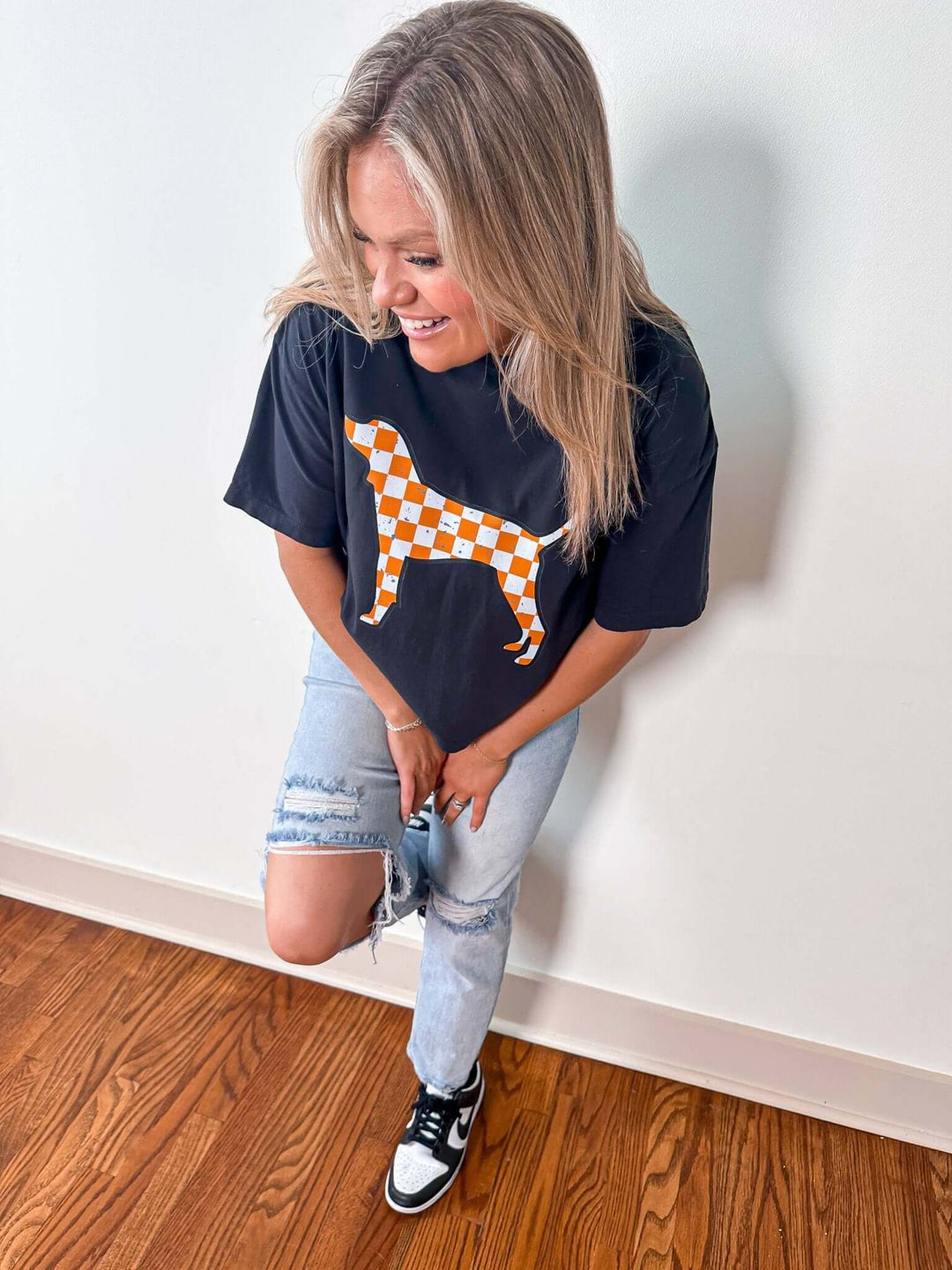 TN Checkered Dog Tee - Cowgirl Charm