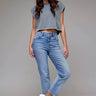 Tracey Clean Stretch 28" Inseam Straight - Cowgirl Charm