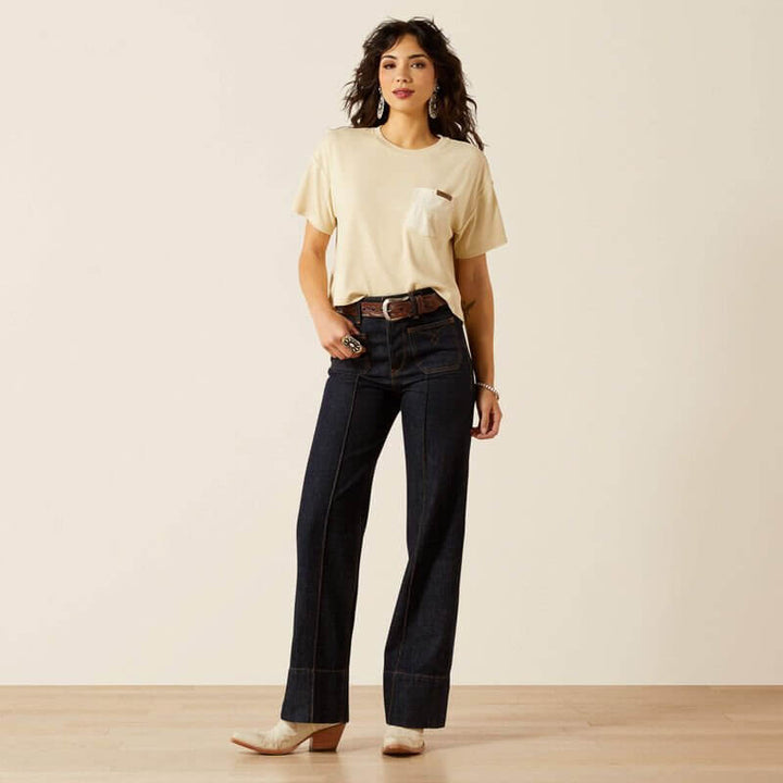 Ulta High Rise Tomboy Western Utility Wide Leg Jean - Womens Ariat - Cowgirl Charm