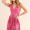 V Neck Layered Fringe Bottom Dress - Cowgirl Charm