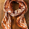 Vintage Fashion Satin Paisley Flower Prints Square Scarf - Cowgirl Charm