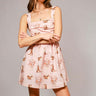 Western Dream Ruched Mini Dress - Cowgirl Charm