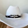 Western Hat Band - Concho, stone, longhorn steer - Cowgirl Charm