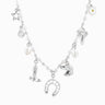 Western Icon Pearl Mix Chain Charm Necklace - Cowgirl Charm