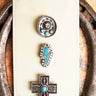 Western Turquoise Silvertone Pin Set - Trucker hat, purse - Cowgirl Charm