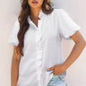 White Ruffle Front Puff Sleeve Blouse - Cowgirl Charm