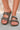 Women’s Double Buckle Slip - On Sandals – Comfort Footbed, Brown Monogram Print Slides - Cowgirl Charm